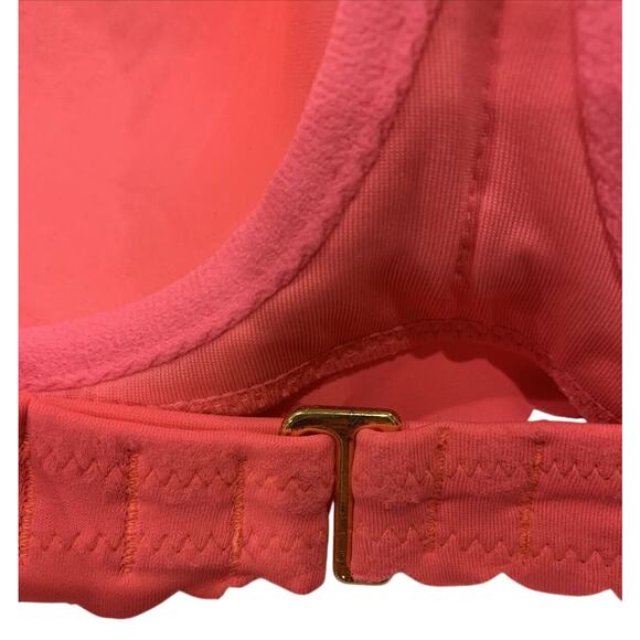 Victoria's Victoria Secret Bikini Top Pink Padded Halter Fringe Size 34B - EUC - Picture 6 of 7